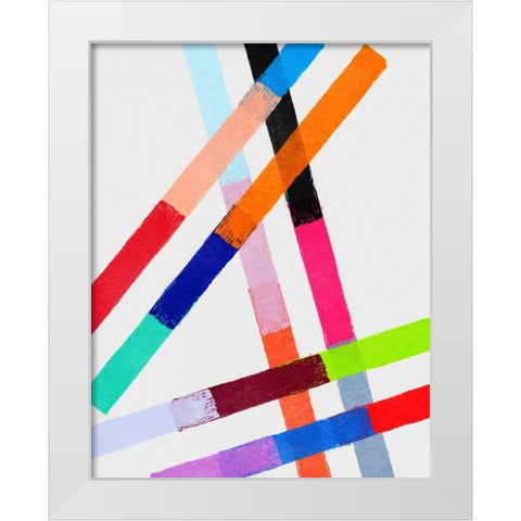 Blocking I White Modern Wood Framed Art Print by Essue, Christina