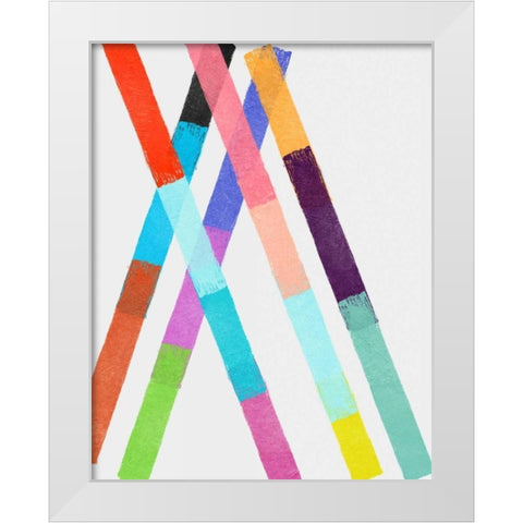 Blocking III White Modern Wood Framed Art Print by Essue, Christina