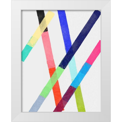 Blocking IV White Modern Wood Framed Art Print by Essue, Christina