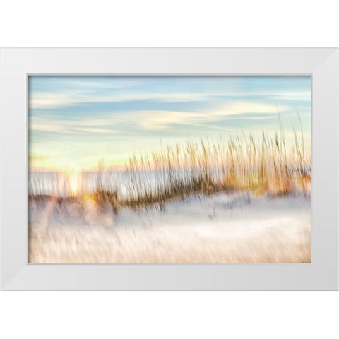 Sunset Beach Walk  White Modern Wood Framed Art Print by Connolly, Karin