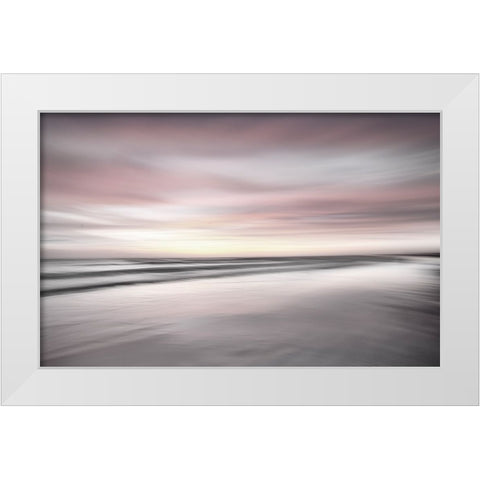 Pink Clouds  White Modern Wood Framed Art Print by Connolly, Karin