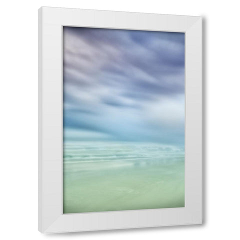 Blue Coast  White Modern Wood Framed Art Print by Connolly, Karin