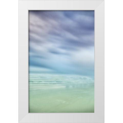 Blue Coast  White Modern Wood Framed Art Print by Connolly, Karin