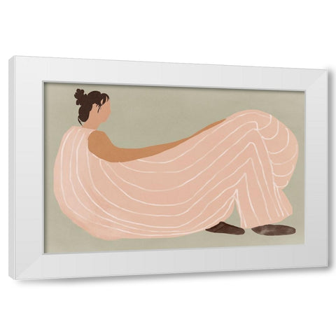 Basked Sun  White Modern Wood Framed Art Print by Project C