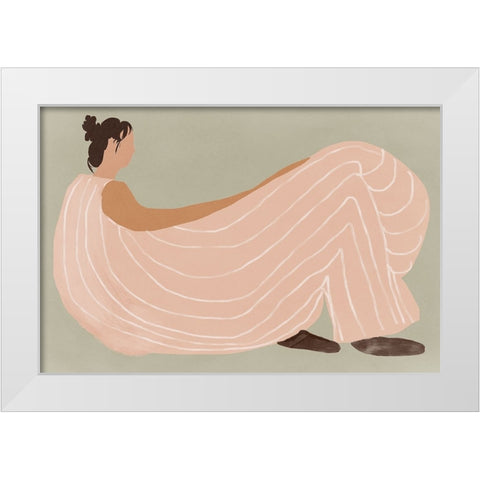 Basked Sun  White Modern Wood Framed Art Print by Project C
