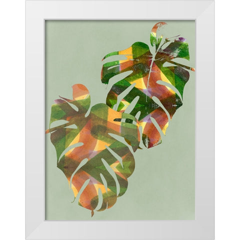 Tropical Monstera I White Modern Wood Framed Art Print by Project C