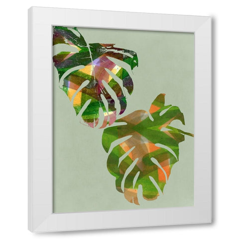 Tropical Monstera II White Modern Wood Framed Art Print by Project C