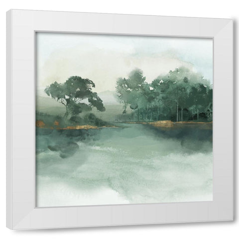 Whispering Willows White Modern Wood Framed Art Print by Jacob Q