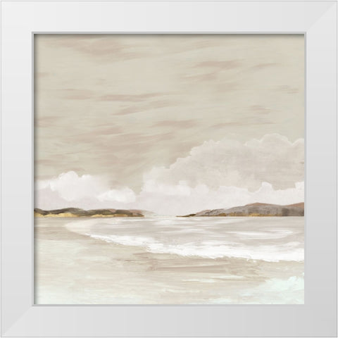 Tides of Time White Modern Wood Framed Art Print by Jacob Q