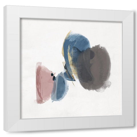 Chromatic Compose II White Modern Wood Framed Art Print by Jacob Q