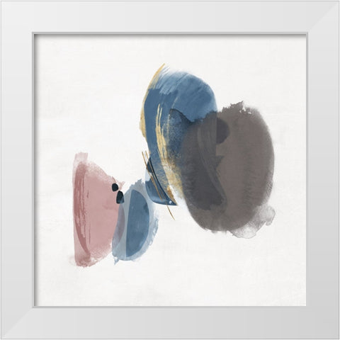 Chromatic Compose II White Modern Wood Framed Art Print by Jacob Q