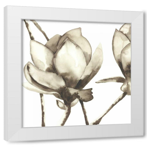 Magnolia I White Modern Wood Framed Art Print by Hendrick, Cathy