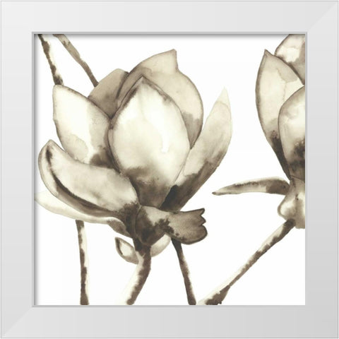 Magnolia I White Modern Wood Framed Art Print by Hendrick, Cathy
