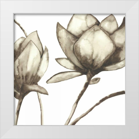 Magnolia II White Modern Wood Framed Art Print by Hendrick, Cathy