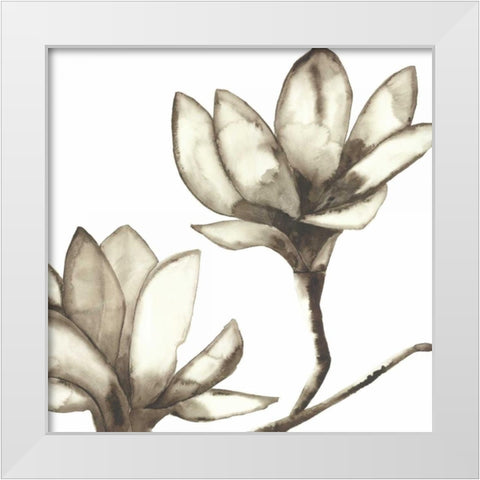 Magnolia III White Modern Wood Framed Art Print by Hendrick, Cathy