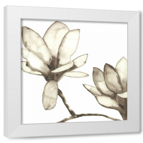 Magnolia IV  White Modern Wood Framed Art Print by Hendrick, Cathy