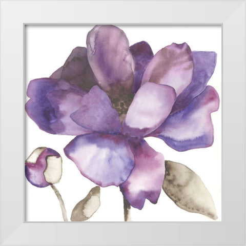 Purple Beauty I White Modern Wood Framed Art Print by Hendrick, Cathy