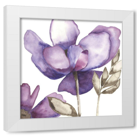 Purple Beauty II White Modern Wood Framed Art Print by Hendrick, Cathy