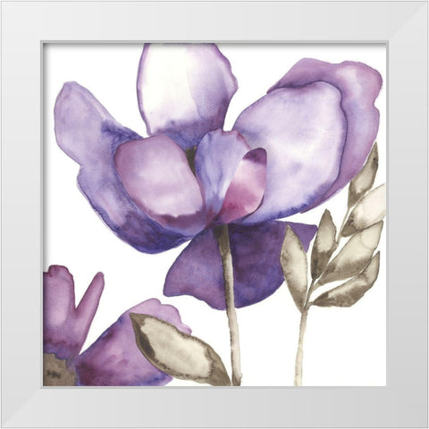 Purple Beauty II White Modern Wood Framed Art Print by Hendrick, Cathy
