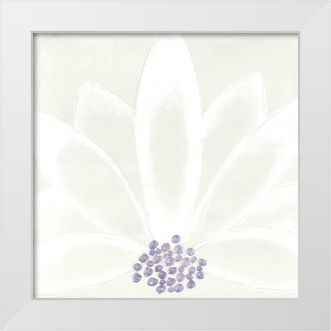 Lotus II White Modern Wood Framed Art Print by Hendrick, Cathy