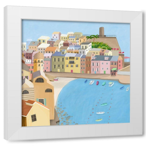 VernazzaItaly White Modern Wood Framed Art Print by Daly, Carla
