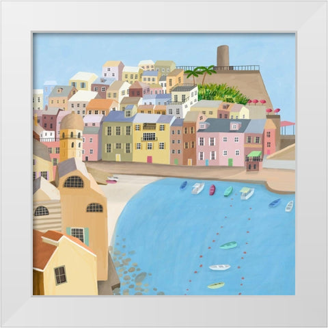 VernazzaItaly White Modern Wood Framed Art Print by Daly, Carla
