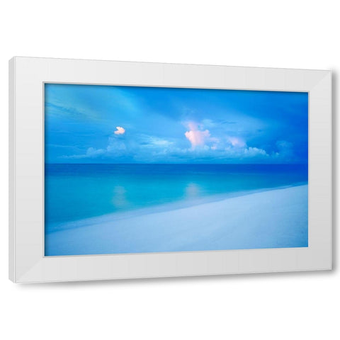 Rays White Modern Wood Framed Art Print by Frates, Dennis