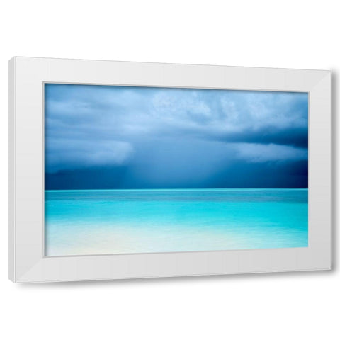 Blue Umbra White Modern Wood Framed Art Print by Frates, Dennis