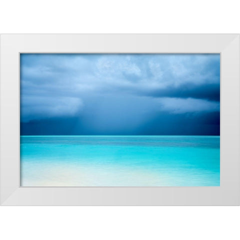 Blue Umbra White Modern Wood Framed Art Print by Frates, Dennis