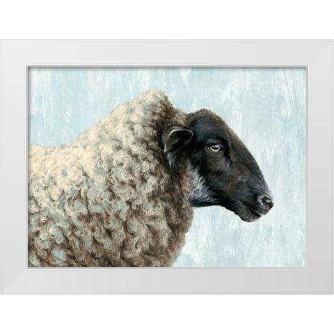 Easy Going White Modern Wood Framed Art Print by Perejogina, Dina