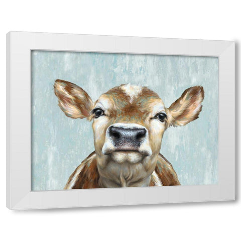 Jersey Girl White Modern Wood Framed Art Print by Perejogina, Dina