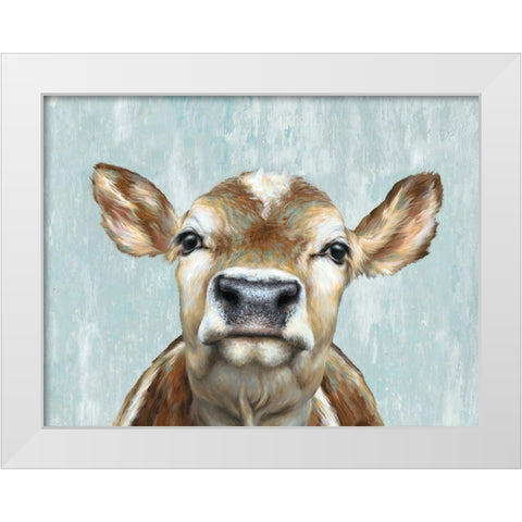 Jersey Girl White Modern Wood Framed Art Print by Perejogina, Dina