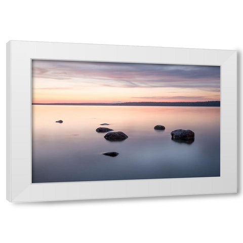 Quietly Waiting White Modern Wood Framed Art Print by Kirshner, Dmitry