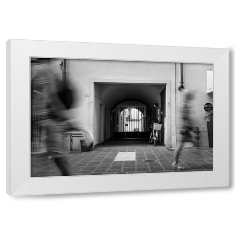 Passing By  White Modern Wood Framed Art Print by Kirshner, Dmitry