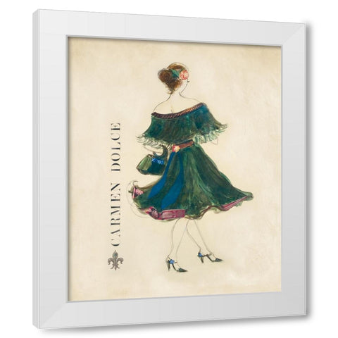 Galmour Collection White Modern Wood Framed Art Print by Dolce, Cameron