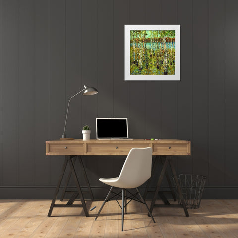 Purple Birch White Modern Wood Framed Art Print by Dolce, Carmen