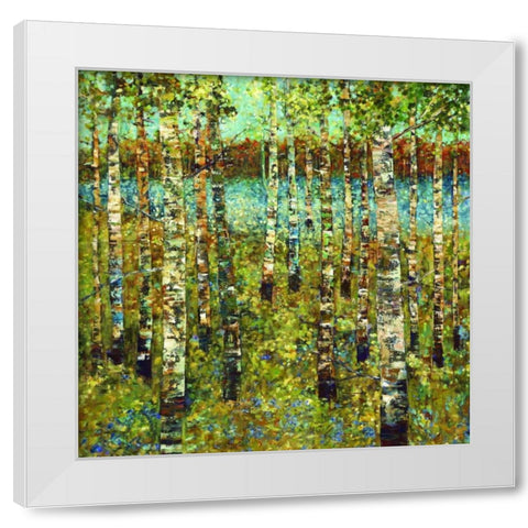 Purple Birch White Modern Wood Framed Art Print by Dolce, Carmen