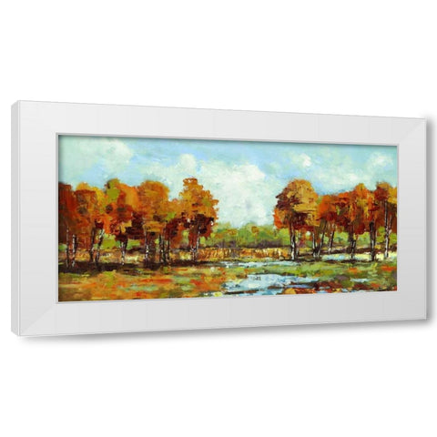Copper Landscape White Modern Wood Framed Art Print by Dolce, Carmen