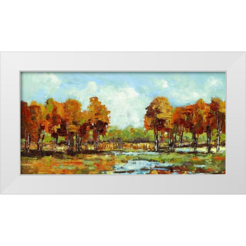 Copper Landscape White Modern Wood Framed Art Print by Dolce, Carmen