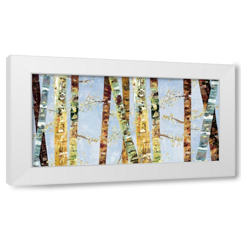 Bark Abstract White Modern Wood Framed Art Print by Dolce, Carmen