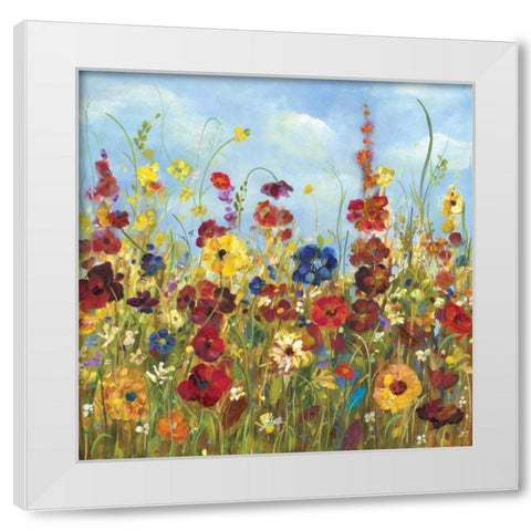 Sunshine Meadow I White Modern Wood Framed Art Print by Dolce, Carmen