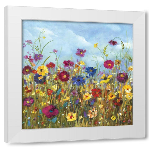 Sunshine Meadow II White Modern Wood Framed Art Print by Dolce, Carmen