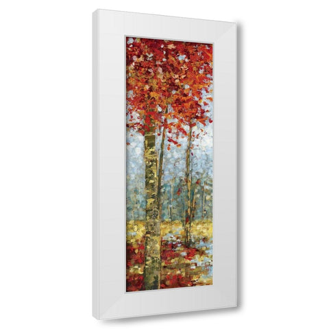 Crimson Woods I  White Modern Wood Framed Art Print by Dolce, Carmen