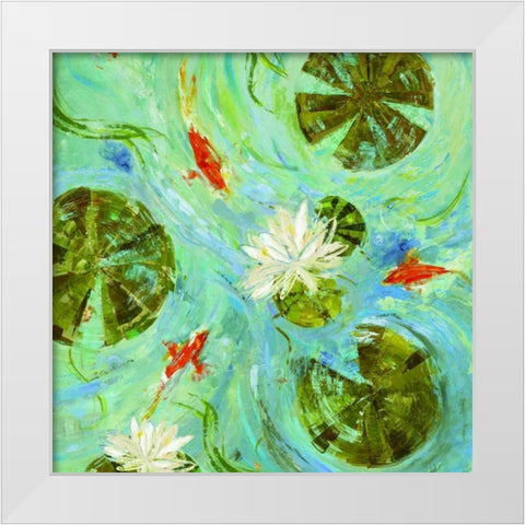 Aqueous White Modern Wood Framed Art Print by Dolce, Carmen