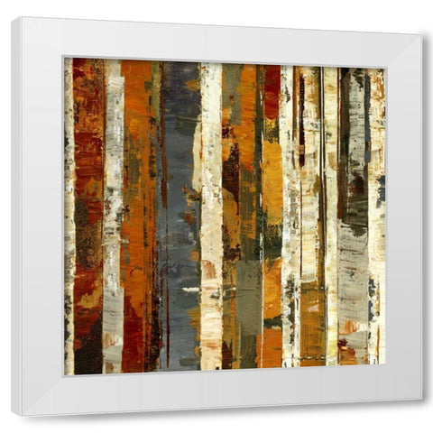 Red Amber I White Modern Wood Framed Art Print by Dolce, Carmen