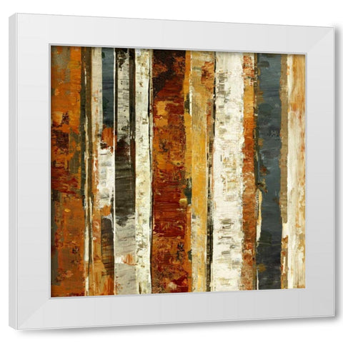 Red Amber II White Modern Wood Framed Art Print by Dolce, Carmen