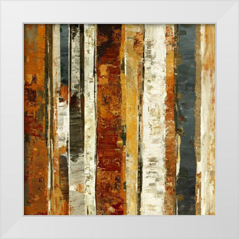 Red Amber II White Modern Wood Framed Art Print by Dolce, Carmen