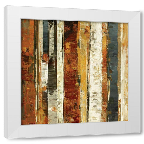 Red Amber II White Modern Wood Framed Art Print by Dolce, Carmen