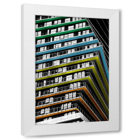 Rsinbow Bulding Story  White Modern Wood Framed Art Print by Dulis, Peter