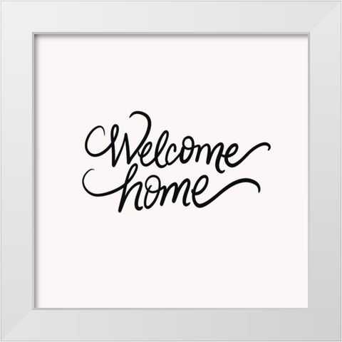 Dillen and Ari  White Modern Wood Framed Art Print by Welcome Home